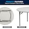 Flash Furniture Round Folding Table, 60" W, 60" L, 29" H, Plastic Top, White RB-60R-GG - alternate 9